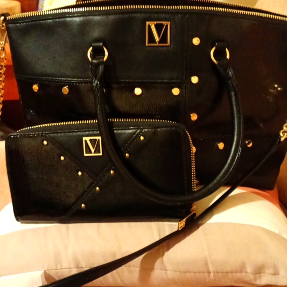 Victoria secret tote with matching wallet